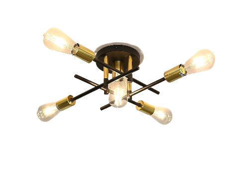 UOFUS 5 Light Semi Flush Mount Ceiling Light